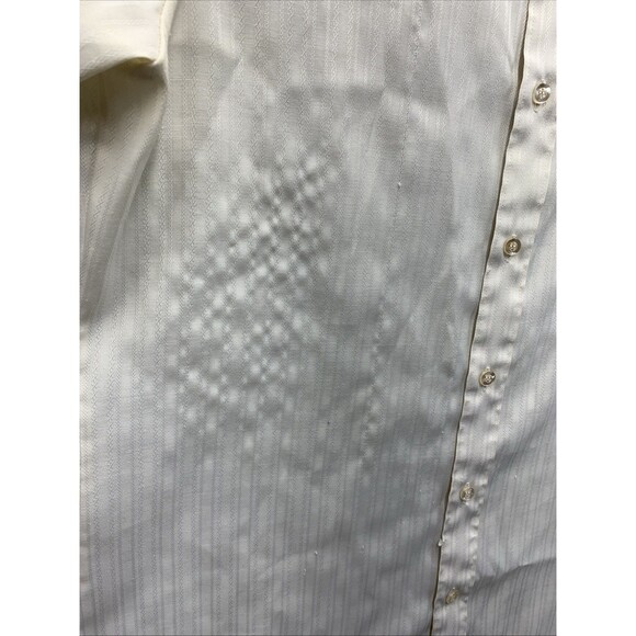 Vintage Career Club Button Up Shirt Striped Design Pocket Made in USA Size 15 - Picture 15 of 16